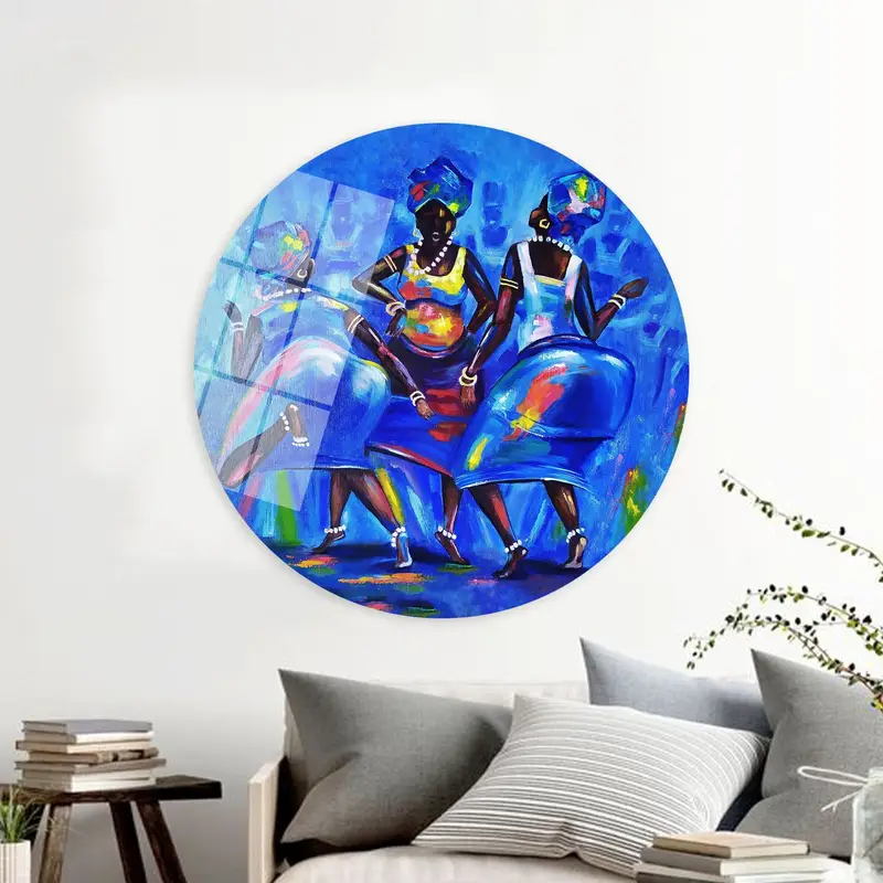 Modern Abstract Black Woman Canvas: Trendy, Colorful, Vibrant Art