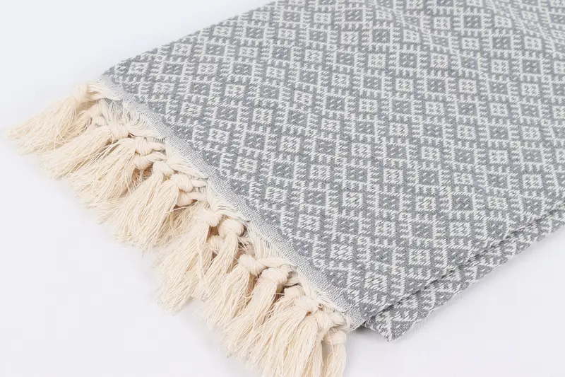 Decorative Towel, 70x40 Cotton Diamond Towel, Gift For Her, Bridesmaid Proposal Gift, Organic Beach Towel, Fouta towel, Custom Gift, Organic Towel - 7
