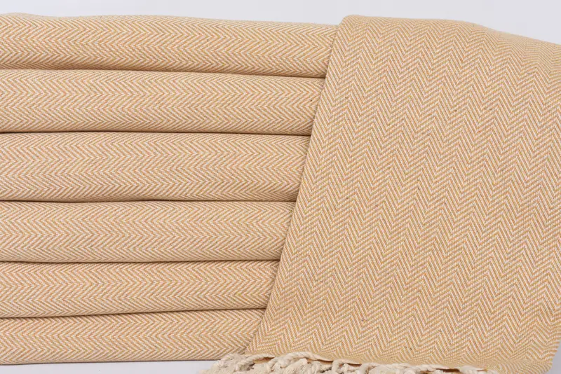 70x40 Cotton Herringbone Towel, Travel towel, Luxury towel, Wedding Day Gift For Bride, Turkish beach towel, Turkish bath towel for spa, Pool Towels - 2