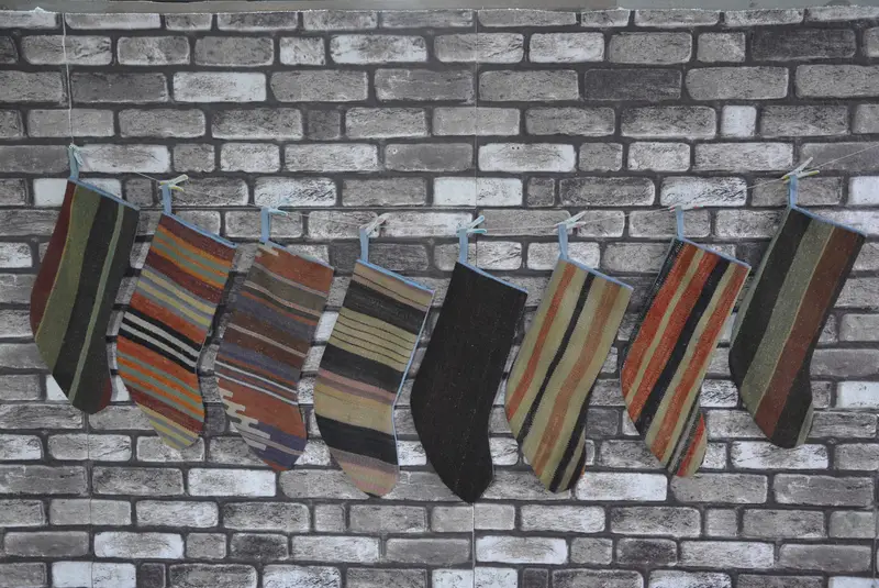 Festive Christmas Ornaments Pattern, 9 Inch Wide Christmas Stocking