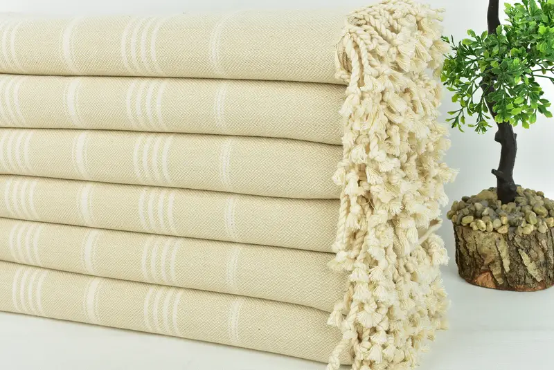 68x40 Cotton Striped Towel, Gifts For Him, Wedding Gift For Bride, Wedding Gifts Towel, Personalized Bridesmaid Gift, Wedding Hand Made Gift - 3