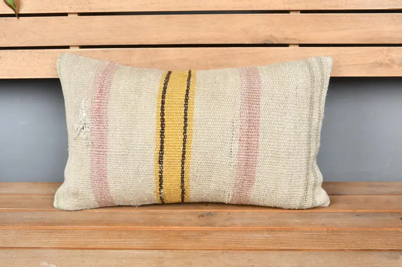 12x20 White Cushion Case, Cushion, Turkish Pillow, Interior Designer Pillow, Pillow for Sofa, Tapestry Cushion, Outdoor Pillow Case - 6