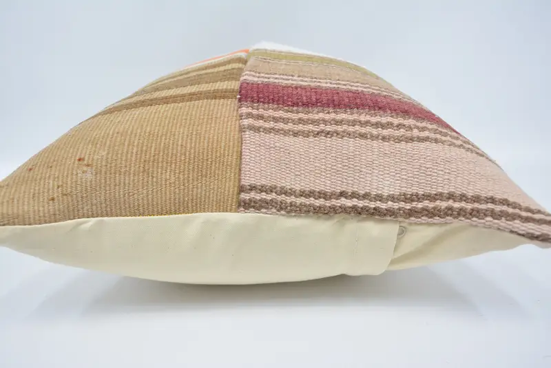 Antique Pillows, Handmade Kilim Cushion, Personalized Gift Pillow Pillow Case, Interior Designer Pillow, 16x24 Beige Cushion Cover, Cushion - 5