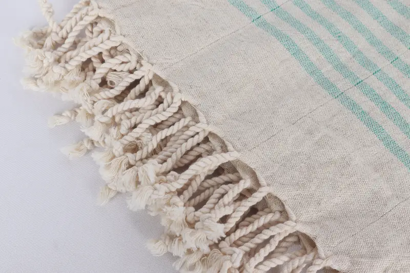 Bachelorette Favor, Bachelorette Party Gifts, Bridesmaid Gift, Turkish Towel Set, 70x40 Linen Striped Towel, Organic Towel, Embroidered Towel - 7