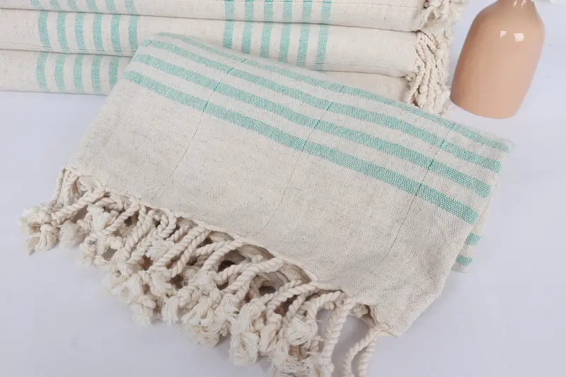 Bachelorette Favor, Bachelorette Party Gifts, Bridesmaid Gift, Turkish Towel Set, 70x40 Linen Striped Towel, Organic Towel, Embroidered Towel - 4