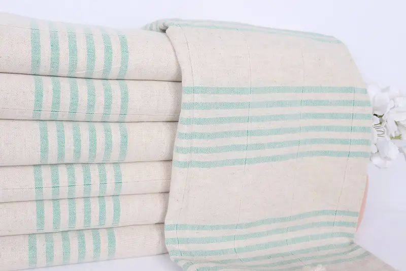 Bachelorette Favor, Bachelorette Party Gifts, Bridesmaid Gift, Turkish Towel Set, 70x40 Linen Striped Towel, Organic Towel, Embroidered Towel - 2