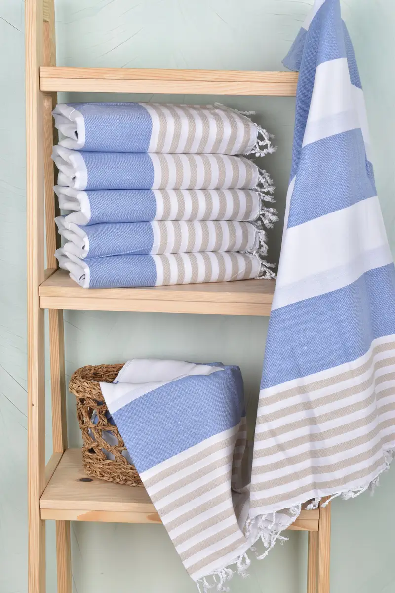 Eco-Friendly Turkish Towel, Beach towel, Personalised Gift, 70x40 Cotton Striped Towel, Bachelor Bachelorette Party Favors, Bridal Shower Gift - 3