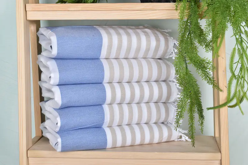 Eco-Friendly Turkish Towel, Beach towel, Personalised Gift, 70x40 Cotton Striped Towel, Bachelor Bachelorette Party Favors, Bridal Shower Gift - 1