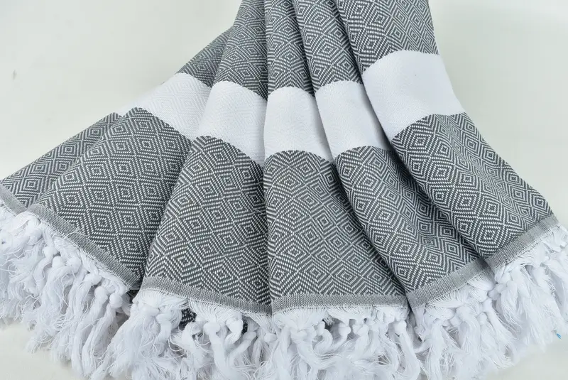 Custom Wedding Towel, Turkish Towel Beach, Custom Towel Beach, Personalized Gifts, Wedding Gift Ideas, Gift For Him, 70x40 Cotton Diamond Towel - 4