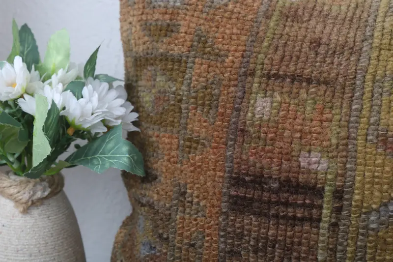 Vintage Kilim Throw Pillow, Sofa Bolster Cushion Cover, Pillow for Sofa, Boho Pillow, Pillow Sham, 12x24 Brown Pillow Sham - 3