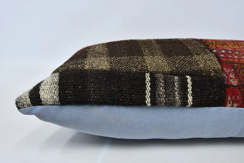 Vintage Pillow, Accent Cushion, 16x36 Red Pillow Cover, Interior Designer Pillow, Decorative Throw Cushion Cover, Pillow, Kilim Pillow - 5