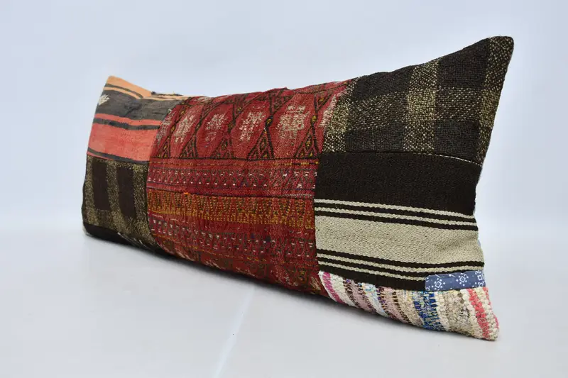 Vintage Pillow, Accent Cushion, 16x36 Red Pillow Cover, Interior Designer Pillow, Decorative Throw Cushion Cover, Pillow, Kilim Pillow - 4
