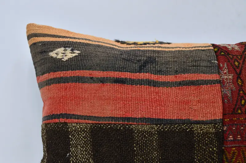 Vintage Pillow, Accent Cushion, 16x36 Red Pillow Cover, Interior Designer Pillow, Decorative Throw Cushion Cover, Pillow, Kilim Pillow - 2
