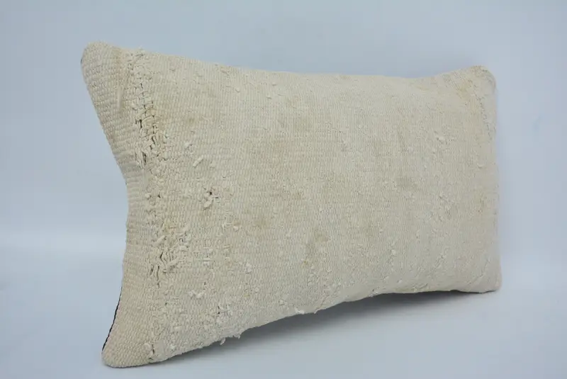 Vintage Kilim Throw Pillow, Indoor Pillow Case, Cushion Case, Home Decor Pillow, Pillow for Sofa, 12x20 Beige Pillow Sham, Ethnic Throw Pillow Case - 3