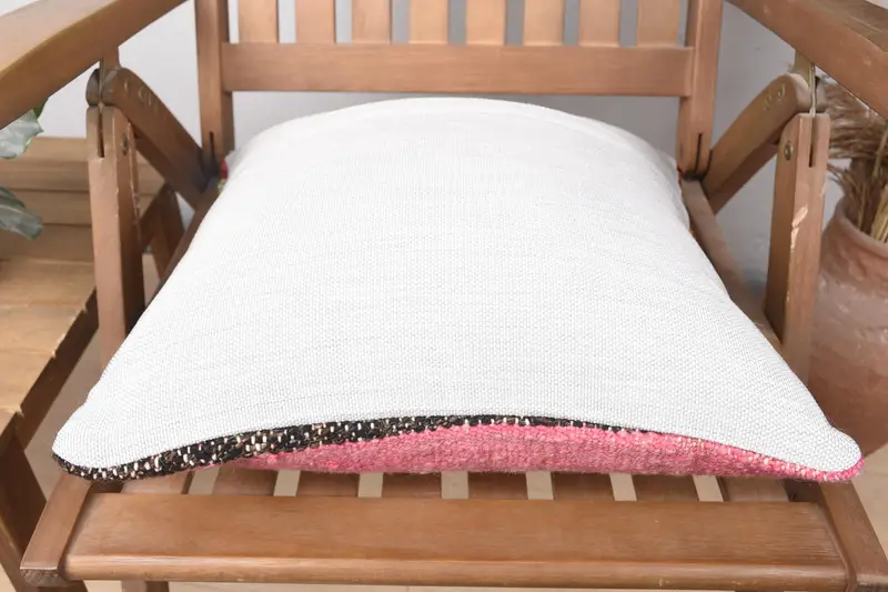 Toss Pillow Cover, Gift Pillow, Home Decor Pillow, Couch Cushion, 16x16 Pink Cushion Case, Pillow, Garden Pillow Case, Ethnical Kilim Rug Pillow - 5