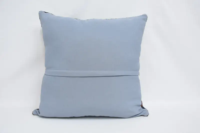 Pillow Cover, Christmas Pillow, Vintage Pillow, Vintage Kilim Pillow, 28x28 Blue Pillow Cover, Retro Pillow Cover, Gift Pillow - 6