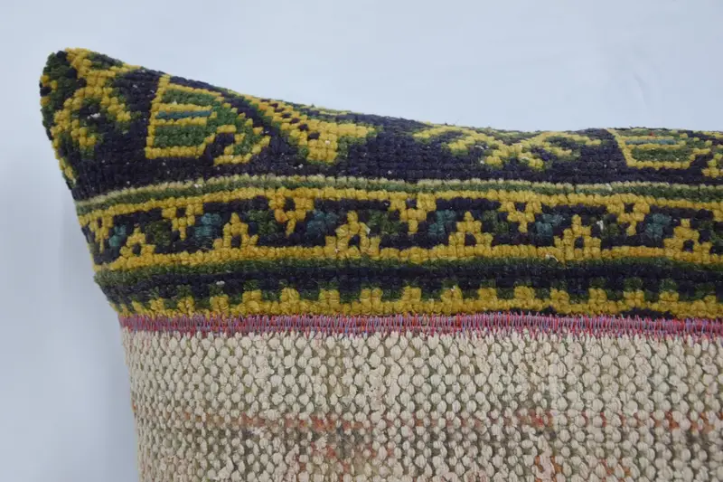 Pillow Cover, Christmas Pillow, Vintage Pillow, Vintage Kilim Pillow, 28x28 Blue Pillow Cover, Retro Pillow Cover, Gift Pillow - 2