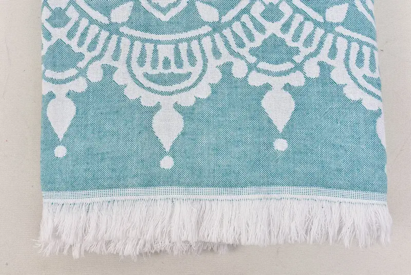 Peshtemal Towel, Beach Towel Personalized, Embroidered Towel, Bridal Shower Gifts, Bachelorette Party Gift, 70x40 Cotton Floral Patterned Towel - 8