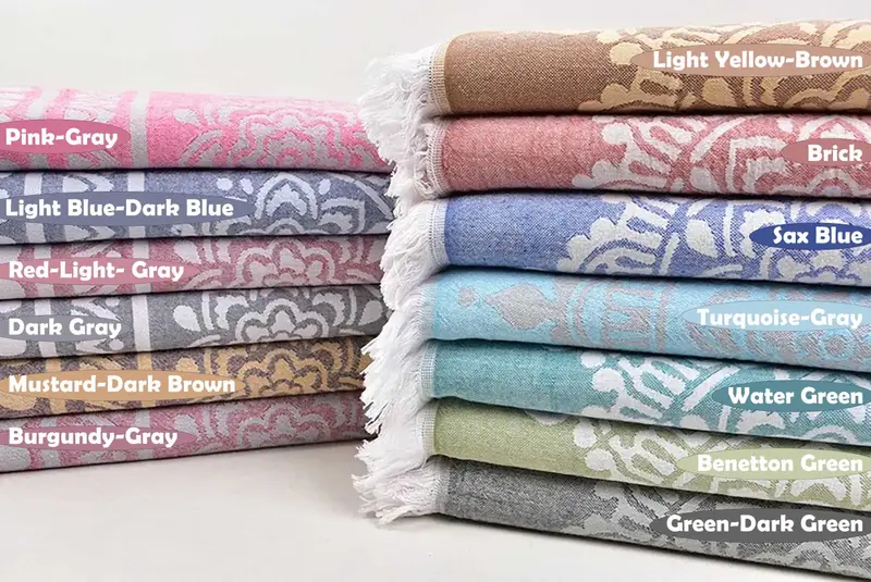 Peshtemal Towel, Beach Towel Personalized, Embroidered Towel, Bridal Shower Gifts, Bachelorette Party Gift, 70x40 Cotton Floral Patterned Towel - 1