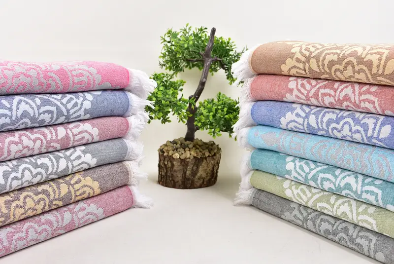 Peshtemal Towel, Beach Towel Personalized, Embroidered Towel, Bridal Shower Gifts, Bachelorette Party Gift, 70x40 Cotton Floral Patterned Towel - 3