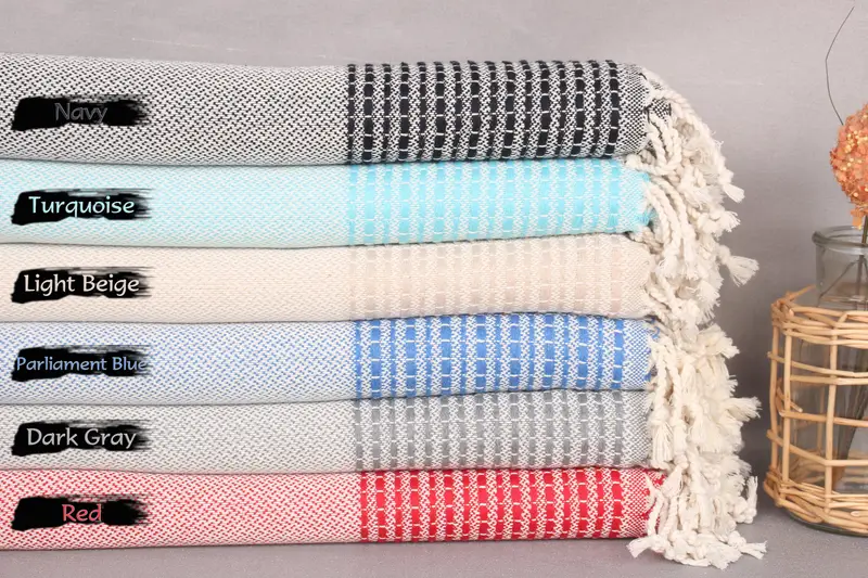 Turkish Towel Monogram, Bachelorette Party Gift, 70x36 Cotton Striped Towel, Sand-resistant towel, Bridesmaid Gifts, Scarf Towel, House Warming Gift - 2