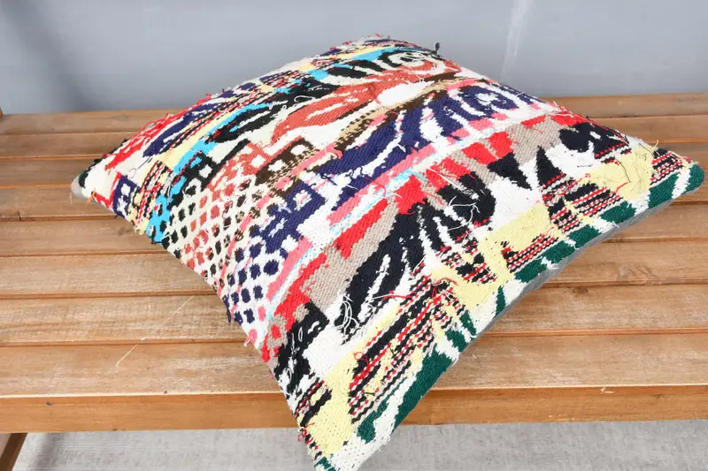 Cushion, 18x18 Red Cushion Cover, Turkish Kilim Pillow, Vintage Kilim Throw Pillow, Neutral Cushion, Luxury Pillow Sham, Throw Kilim Pillow - 2