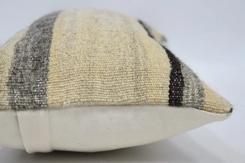 Outdoor Pillow, Car Cushion Case, Pillow Case, Kilim Pillow Cover, Vintage Pillow, Handmade Kilim Cushion, 12x24 Beige Cushion Case - 5