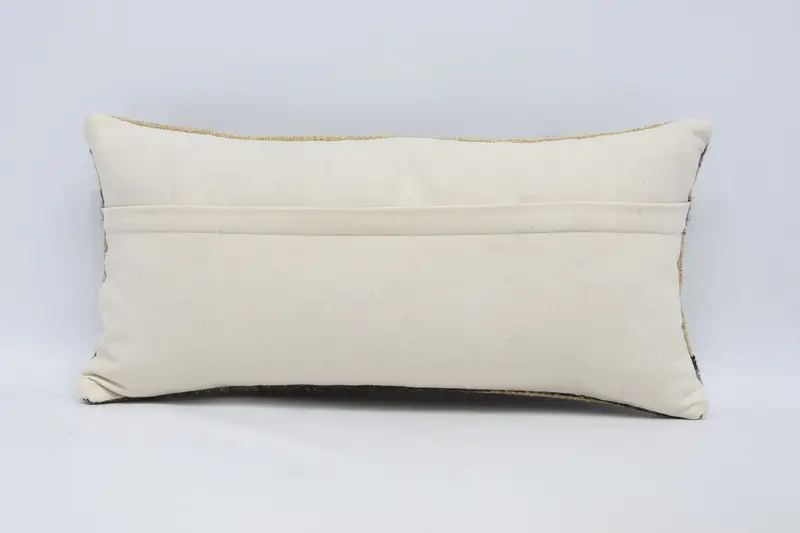 Outdoor Pillow, Car Cushion Case, Pillow Case, Kilim Pillow Cover, Vintage Pillow, Handmade Kilim Cushion, 12x24 Beige Cushion Case - 6