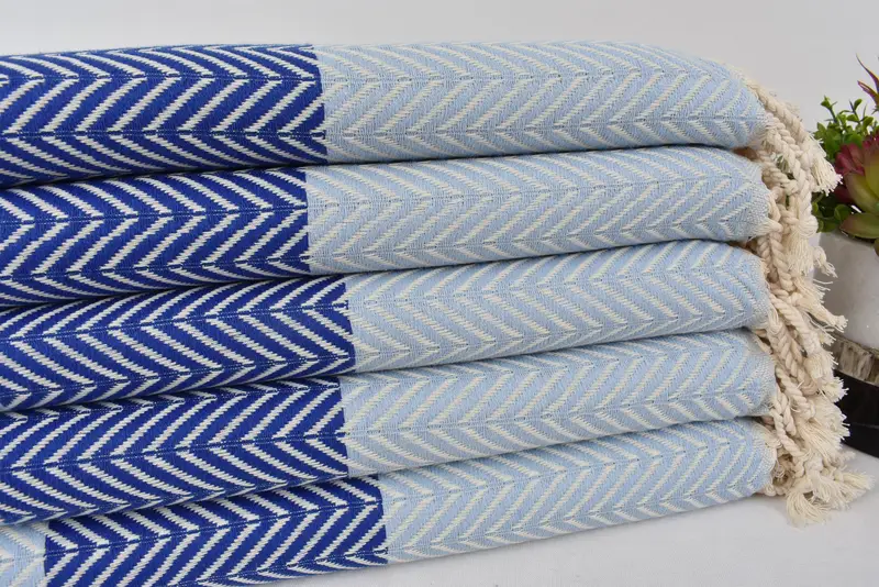 Peshtemal Towel USA, 70x40 Cotton Chevron Towel, Gifts For Him, Xmas Gifts, Soft and absorbent Turkish towel, Bachelorette Party Gift, Turkish towel - 3