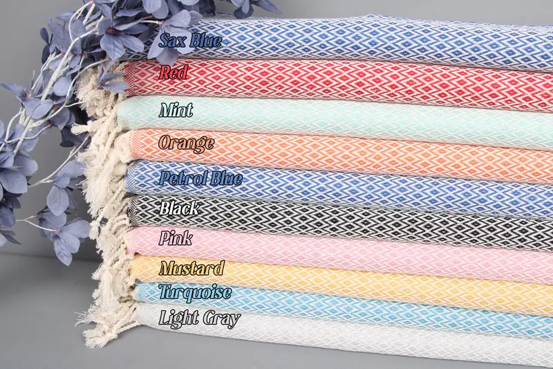 Monogram Kitchen Towel Diamond Hand Towel 20x40 Cotton