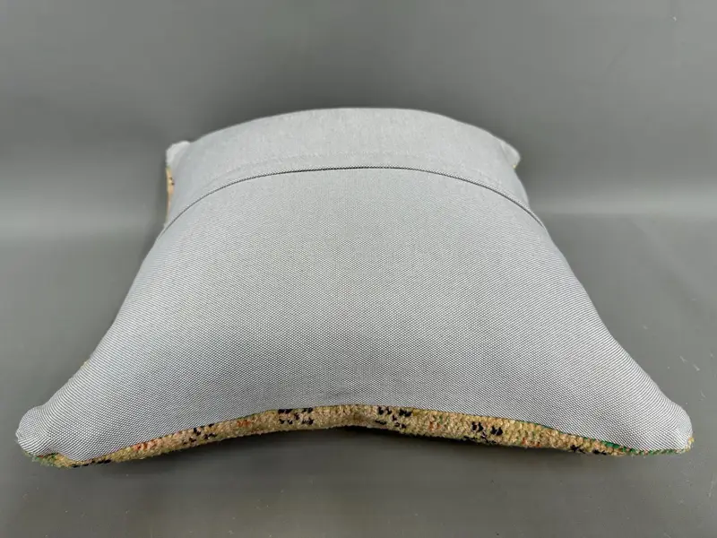 Lounge Throw Cushion Case, Pillow for Sofa, 18x18 Orange Cushion Case, Handmade Kilim Cushion, Pillow Cover, Vintage Kilim Pillow - 7