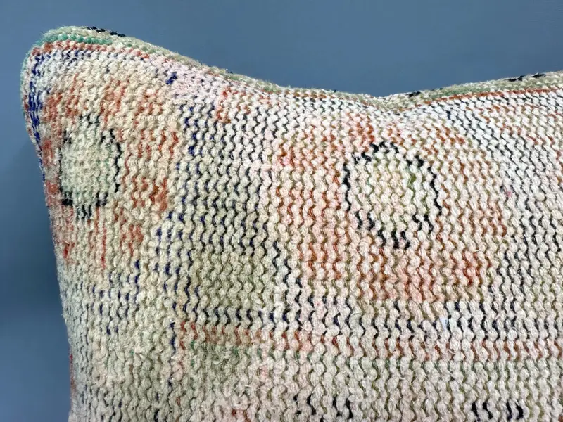 Lounge Throw Cushion Case, Pillow for Sofa, 18x18 Orange Cushion Case, Handmade Kilim Cushion, Pillow Cover, Vintage Kilim Pillow - 5
