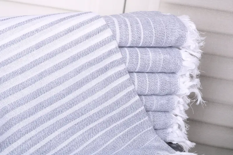 Cotton towel, Halloween Gifts, Personalized Turkish Beach Towel, Travel towel, Bridal Shower Gift, Bachelorette Towel, 70x40 Cotton Striped Towel - 1