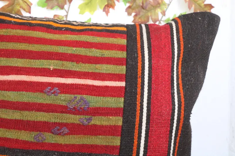 Vintage Pillow Cover, Turkish Kilim Pillow, Pillow Case, Muted Cushion, Boho Pillow, 24x24 Blue Pillow Sham, Gift Pillow, Patio Cushion Cover - 5