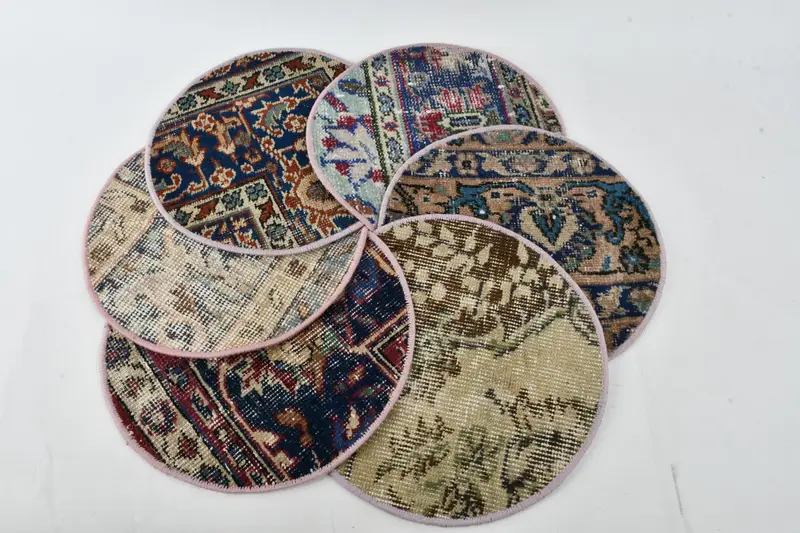 Mantel individual bohemio verde y bronce, mantel individual Art Déco minimalista