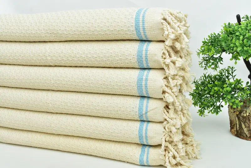 38x18 Cotton Striped Towel, Monogram Kitchen Towel, Turkish Tea Towel, Spa Towel, Personalize Gift, Personalized Kitchen Towel, Beach Wedding Favor - 3