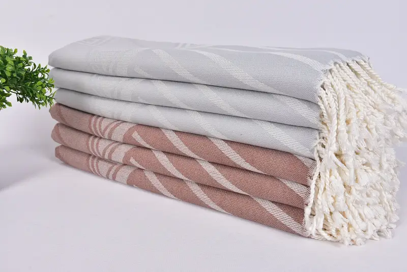 Peshtemal Towel, 68x40 Cotton Round Patterned Towel, Gift For Wedding Day, Fouta towel, Birthday Gift, Thin towel, Miami Bachelorette Party Favors - 3