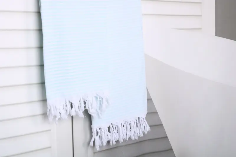Anniversary Gift For Her, 68x36 Cotton Striped Towel, Organic Turkish towel, Soft towel, Fringed Turkish towel for poolside, Bachelorette Gifts - 8