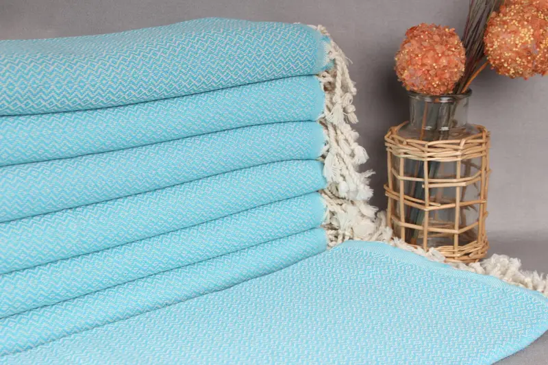 Cotton Towel Turquoise Personalized Gift, 40x71 Inches