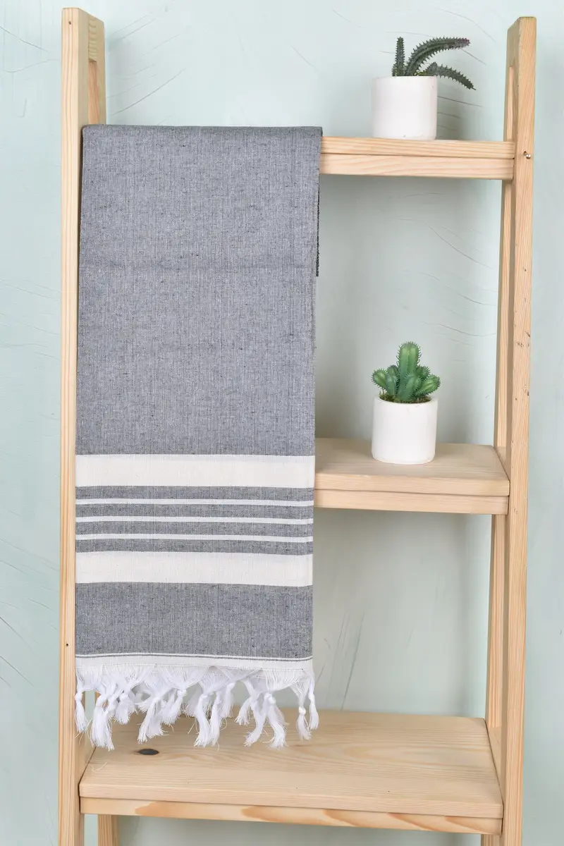 Turkish fouta towel for outdoor use, Gift For Mom, Personalized Turkish Towel, 70x40 Cotton Striped Towel, Lightweight Turkish towel, Thin towel - 8