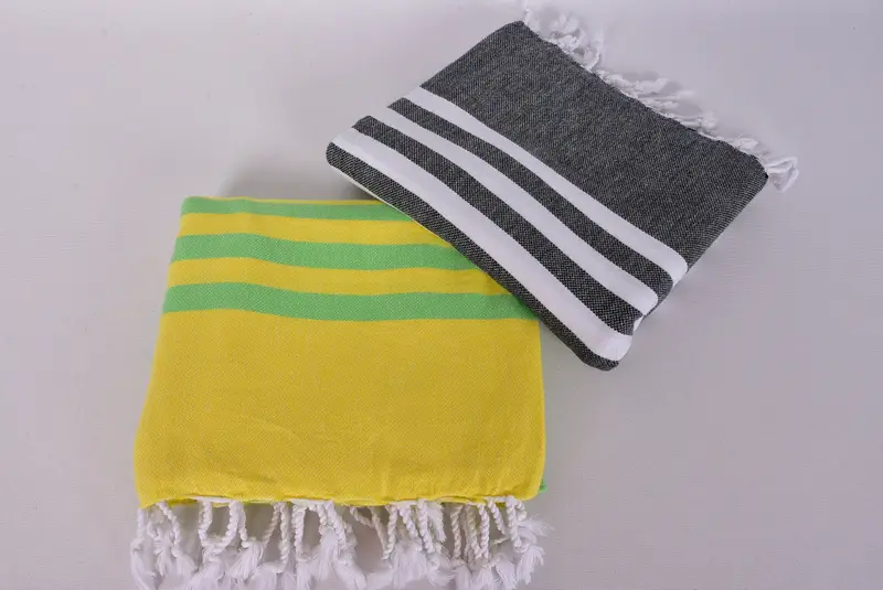 Fringed Turkish towel for poolside, Valentines Day Gift For Him, Quick-dry towel, Beach towel, Custom Beach Towel, 70x40 Cotton Striped Towel - 6