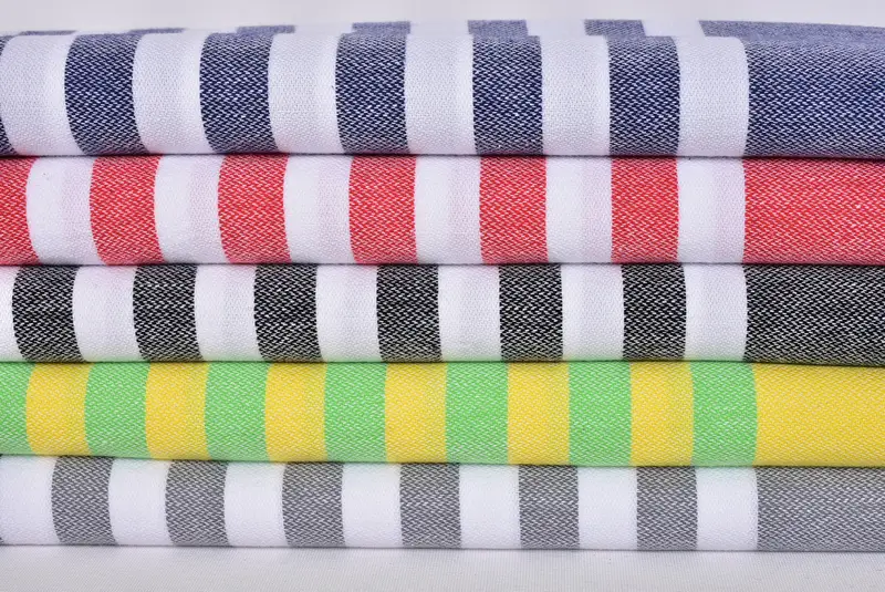 Fringed Turkish towel for poolside, Valentines Day Gift For Him, Quick-dry towel, Beach towel, Custom Beach Towel, 70x40 Cotton Striped Towel - 2