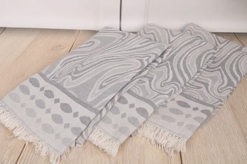 Kişiselleştirilmiş Nedime Hediyesi, Hamam Havlu, Kişiselleştirilmiş Plaj Havlusu, 70x40 Pamuk Geometrik Havlu, Plaj Boyutu Havlu, Gelin Duş Hediyeleri - 7