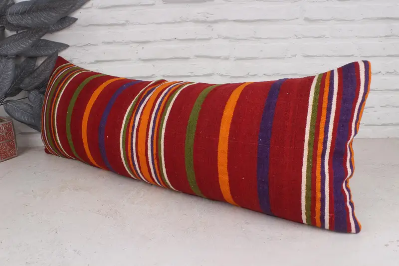 Pillow for Sofa, Turkish Rugs Pillow Cover, Cushion Case, Decorative Throw Pillow, Interior Designer Pillow, Pillow for Couch, 12x36 Red Cushion - 4