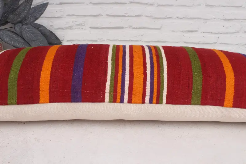 Pillow for Sofa, Turkish Rugs Pillow Cover, Cushion Case, Decorative Throw Pillow, Interior Designer Pillow, Pillow for Couch, 12x36 Red Cushion - 5
