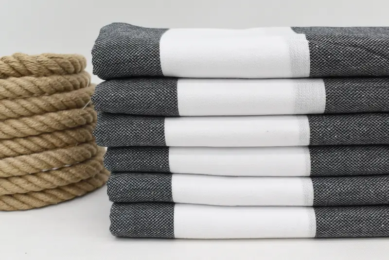 Bridesmaid Gifts Personalized, Personalized Towel, Handwoven Turkish Towel, Beach towel, Lightweight Turkish towel, 70x40 Cotton Striped Towel - 2