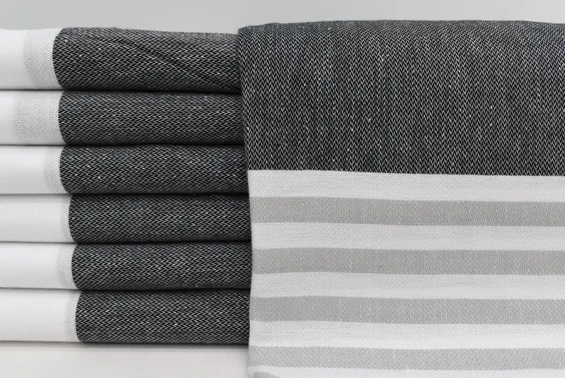 Bridesmaid Gifts Personalized, Personalized Towel, Handwoven Turkish Towel, Beach towel, Lightweight Turkish towel, 70x40 Cotton Striped Towel - 1