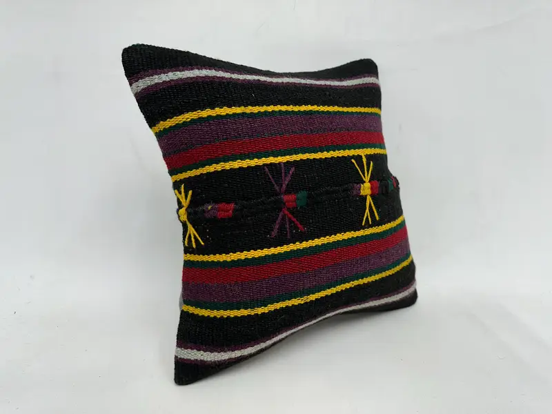 Cushion Cover, Turkish Kilim Pillow, Interior Designer Pillow, Yoga Cushion Case, 18x18 Brown Pillow, Boho Pillow Sham Cover, Authentic Pillow - 3