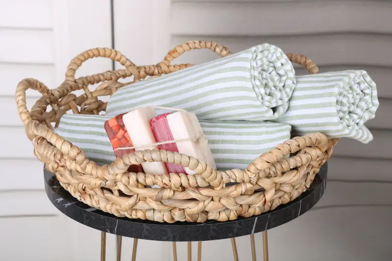 Sand-free peshtemal towel for the beach, Spa Towel, Fouta towel, Welcome Wedding Gift, Luxury towel, Custom Wedding Gift, 68x36 Cotton Striped Towel - 4