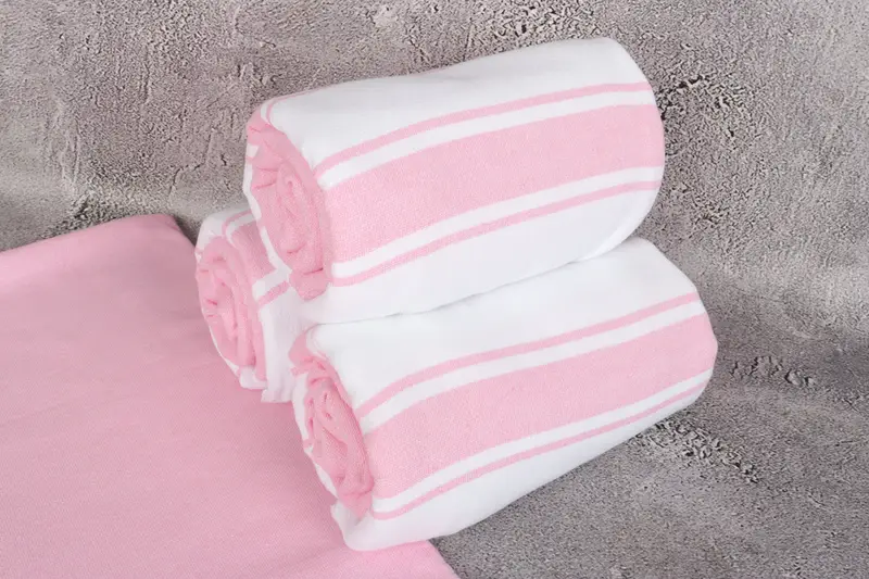 Bachelorette Party Gifts Bridesmaids, Turkish bath towel, Maid Of Honor Gift, Custom Wedding Gift, Yoga Towel, 68x36 Cotton Striped Terry Towel - 7